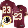 Bryce Love #23 Redskins Head Patch Burgundy Jersey