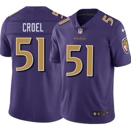 Ravens #51 Mike Croel Purple Jersey