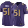 Ravens #51 Josh Ross Purple Jersey