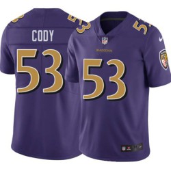 Ravens #53 Dan Cody Purple Jersey