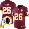 Ed Salem #26 Redskins Head Patch Burgundy Jersey