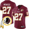 Don Menasco #27 Redskins Head Patch Burgundy Jersey