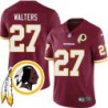 Les Walters #27 Redskins Head Patch Burgundy Jersey