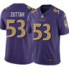 Ravens #53 Jeremy Zuttah Purple Jersey