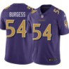 Ravens #54 Prescott Burgess Purple Jersey