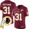 Roy Horstmann #31 Redskins Head Patch Burgundy Jersey