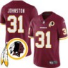 Jimmy Johnston #31 Redskins Head Patch Burgundy Jersey