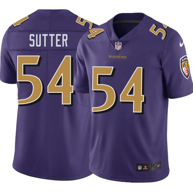 Ravens #54 Eddie Sutter Purple Jersey