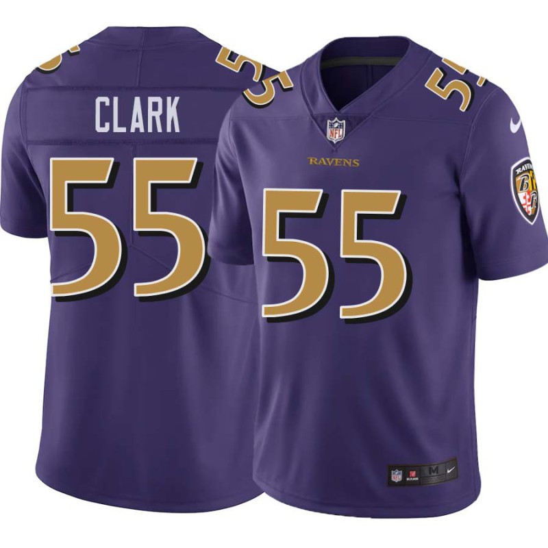 Ravens #55 Sedric Clark Purple Jersey