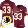 Sammy Baugh #33 Redskins Head Patch Burgundy Jersey