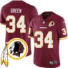 Tony Green #34 Redskins Head Patch Burgundy Jersey