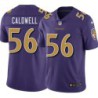 Ravens #56 Mike Caldwell Purple Jersey