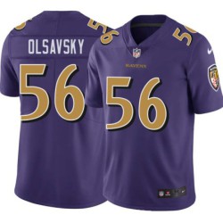 Ravens #56 Jerry Olsavsky Purple Jersey