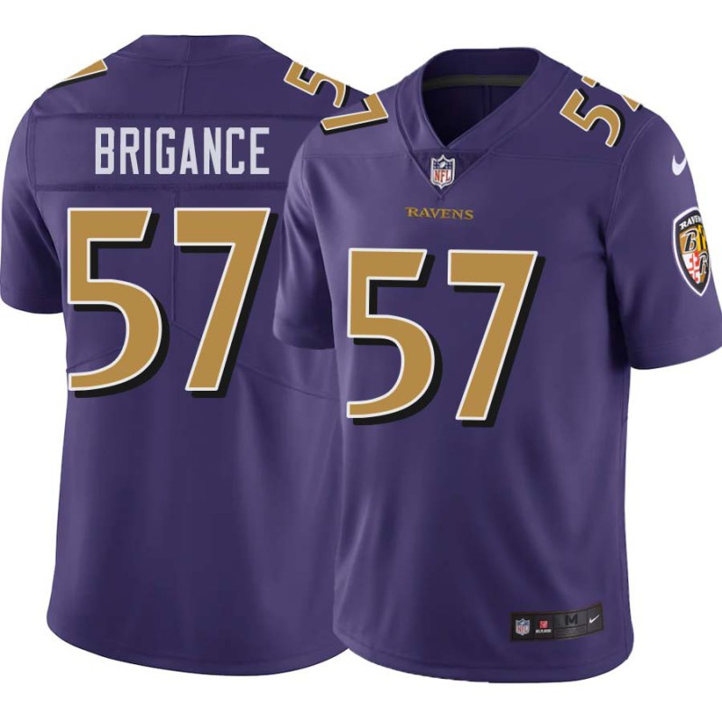 Ravens #57 O.J. Brigance Purple Jersey