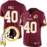 Windlan Hall #40 Redskins Head Patch Burgundy Jersey