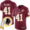 Dee Delaney #41 Redskins Head Patch Burgundy Jersey