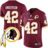 Bill Anderson #42 Redskins Head Patch Burgundy Jersey