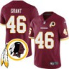 Frank Grant #46 Redskins Head Patch Burgundy Jersey