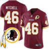 Michael Mitchell #46 Redskins Head Patch Burgundy Jersey