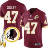 Chris Cooley #47 Redskins Head Patch Burgundy Jersey