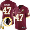 Quinton Dunbar #47 Redskins Head Patch Burgundy Jersey