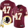 Khaleke Hudson #47 Redskins Head Patch Burgundy Jersey