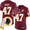 Ray Waddy #47 Redskins Head Patch Burgundy Jersey