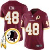 Angelo Coia #48 Redskins Head Patch Burgundy Jersey