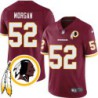 Mike Morgan #52 Redskins Head Patch Burgundy Jersey