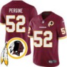 John Pergine #52 Redskins Head Patch Burgundy Jersey