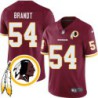 David Brandt #54 Redskins Head Patch Burgundy Jersey