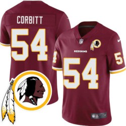 Don Corbitt #54 Redskins Head Patch Burgundy Jersey