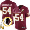 Don Croftcheck #54 Redskins Head Patch Burgundy Jersey