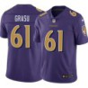 Ravens #61 Hroniss Grasu Purple Jersey