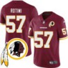 Bunmi Rotimi #57 Redskins Head Patch Burgundy Jersey