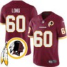 Spencer Long #60 Redskins Head Patch Burgundy Jersey