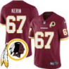 Zac Kerin #67 Redskins Head Patch Burgundy Jersey