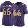 Ravens #66 Ben Cleveland Purple Jersey