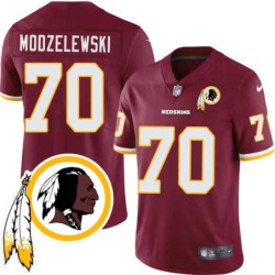 Dick Modzelewski #70 Redskins Head Patch Burgundy Jersey