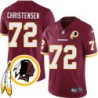 Erik Christensen #72 Redskins Head Patch Burgundy Jersey