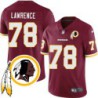 Don Lawrence #78 Redskins Head Patch Burgundy Jersey