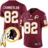 Byron Chamberlain #82 Redskins Head Patch Burgundy Jersey