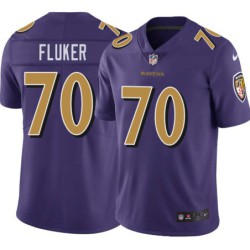 Ravens #70 D.J. Fluker Purple Jersey