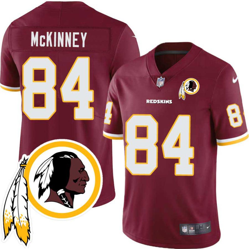 Zion McKinney #84 Redskins Head Patch Burgundy Jersey