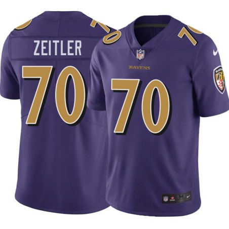 Ravens #70 Kevin Zeitler Purple Jersey