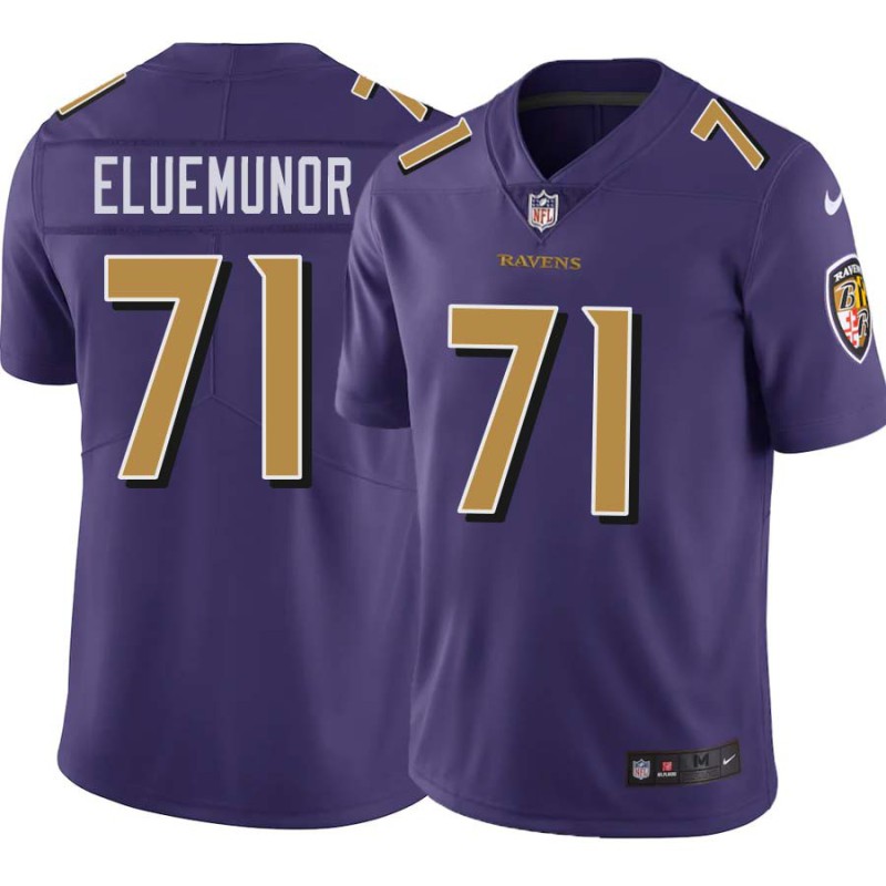 Ravens #71 Jermaine Eluemunor Purple Jersey