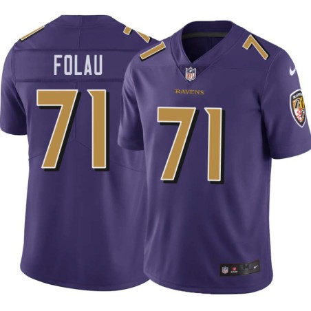 Ravens #71 Spencer Folau Purple Jersey