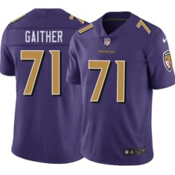Ravens #71 Jared Gaither Purple Jersey