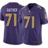 Ravens #71 Jared Gaither Purple Jersey