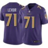 Ravens #71 Mark LeVoir Purple Jersey